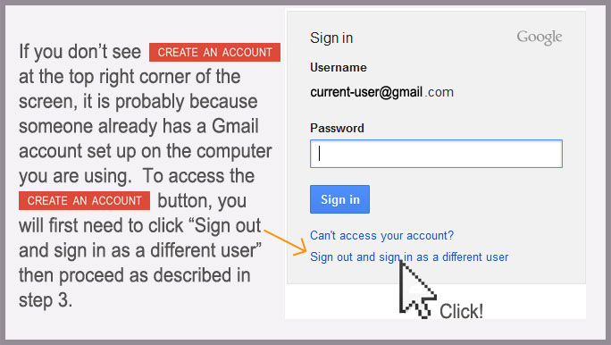 Sign into Gmail as a different user